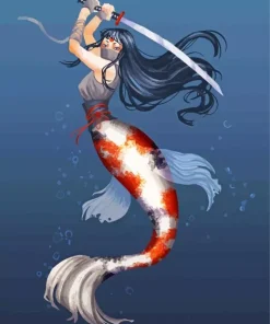 Koi Mermaid Lady Diamond Painting