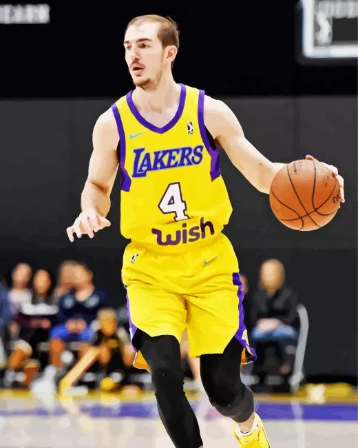 lakers alex caruso Diamond With Numbers Lakers Alex Caruso Diamond Painting