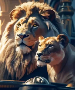 Lion And Lioness Diamond Painting