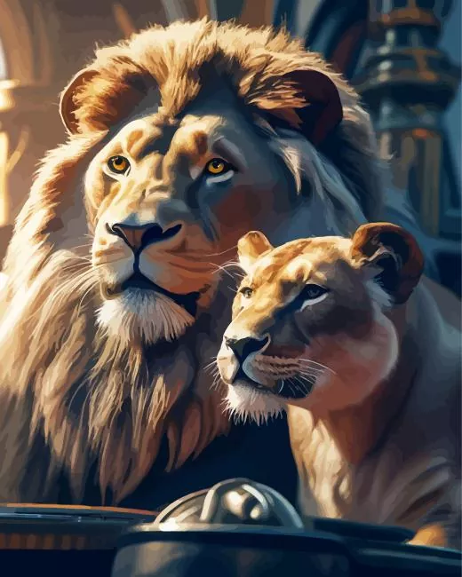 lion and lioness Diamond Dotz Lion And Lioness Diamond Painting