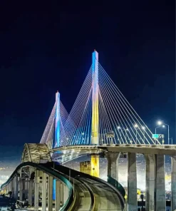 Long Beach CA Bridge Diamond Painting