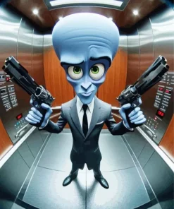 Megamind In Elevator Diamond Painting