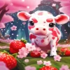 Pink Cow Diamond Painting