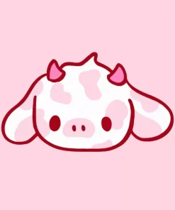 Pink Cow Art Diamond Painting