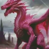 Pink Dragon Diamond Painting