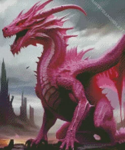 Pink Dragon Diamond Painting