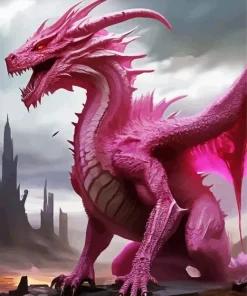 Pink Dragon Diamond Painting