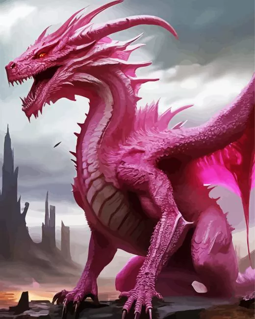 pink dragon Diamond Paints Pink Dragon Diamond Painting