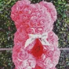 Pink Flower Bear Diamond Painting