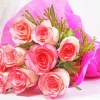 Pink Flowers Bouquet Diamond Painting