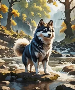 Pomsky Art Diamond Painting