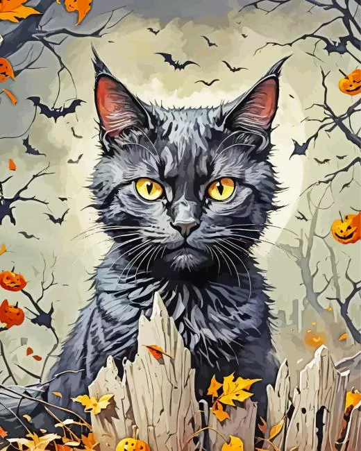 pumpkins halloween cat Diamond Dotz Pumpkins Halloween Cat Diamond Painting