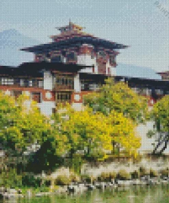Punakha Dzong Diamond Painting