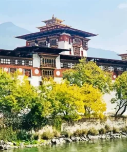 Punakha Dzong Diamond Painting