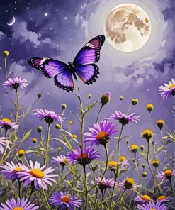 Purple Butterfly Diamond Painting