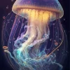Purple Jellyfish Galaxy Diamond Painting