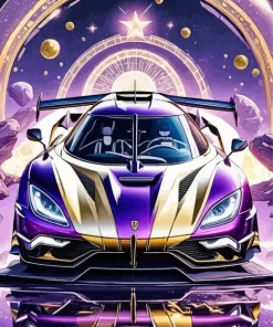 Purple Koenigsegg Agera Diamond Painting