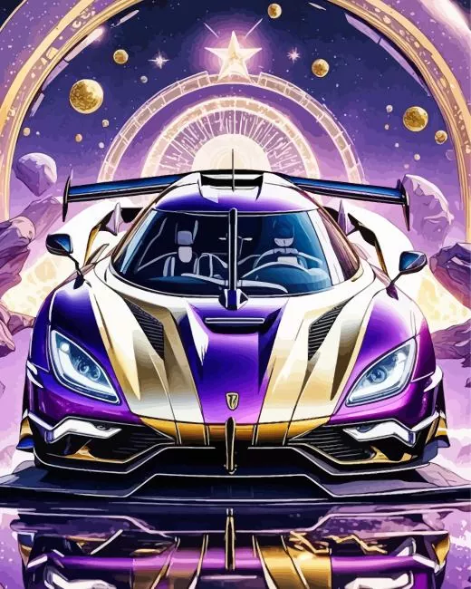 purple koenigsegg agera Diamond Dotz Purple Koenigsegg Agera Diamond Painting