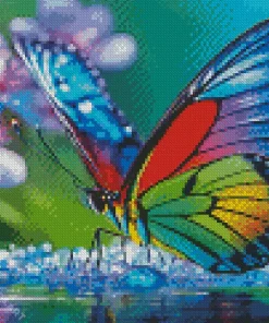 Rainbow Butterfly Diamond Painting