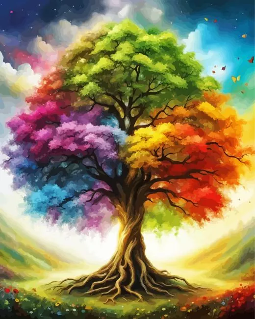 rainbow tree art Diamond Dotz Rainbow Tree Art Diamond Painting