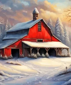 Red Barn Diamond Painting