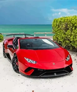 Red Lamborghini Diamond Painting