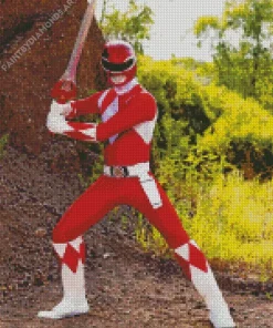 Red Power Ranger Diamond Painting