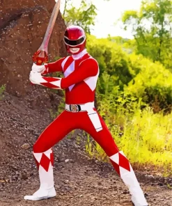 Red Power Ranger Diamond Painting