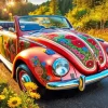 Red Volkswagen Beetle Diamond Painting
