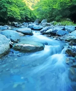 River Water Landscape Diamond Painting