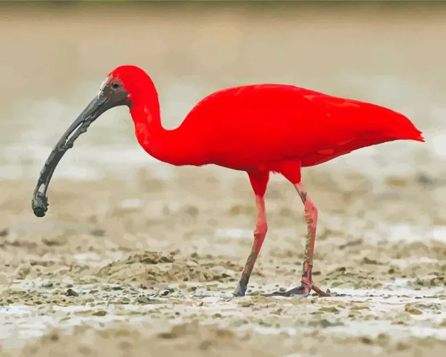 scarlet ibis bird Diamond Paintings Scarlet Ibis Bird Diamond Painting