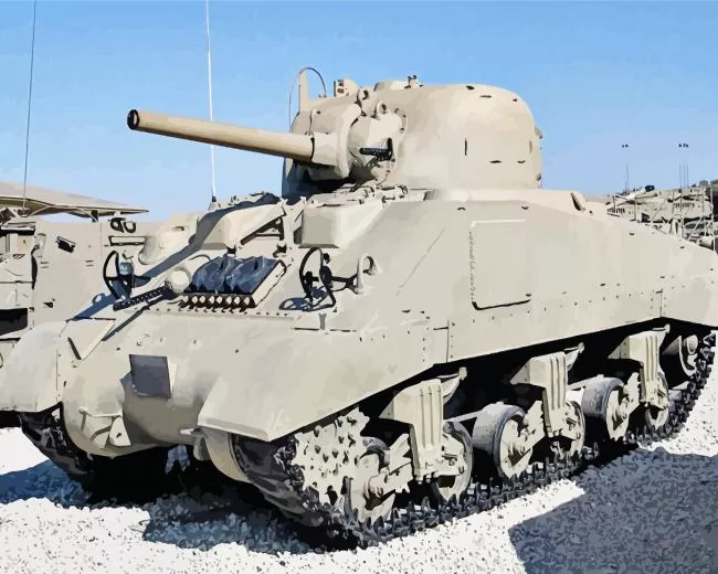 sherman tank Diamond Paintings Sherman Tank Diamond Painting