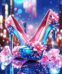 Shiny Blue High Heels Diamond Painting