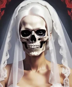 Skull Bride Diamond Painting