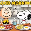 Snoopy And Charlie Breakfast Diamond Painting