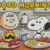 Snoopy And Charlie Breakfast Diamond PaintingSnoopy And Charlie Breakfast Diamond Painting