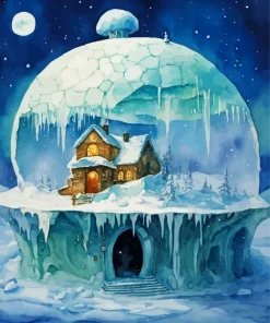Snow House Diamond Painting