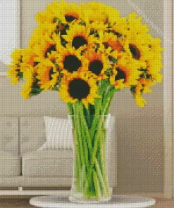 Sunflowers In A Vase Diamond Painting