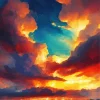 Sunset Clouds Diamond Painting