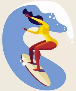 Surfer Girl Diamond Painting