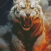 Tiger Roaring Diamond Painting