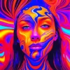 Trippy Lady Art Diamond Painting