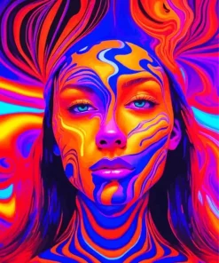 Trippy Lady Art Diamond Painting