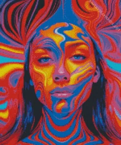 Trippy Lady Art Diamond Painting