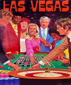 Vintage Las Vegas Poster Diamond Painting