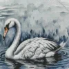 White Swan Diamond Painting