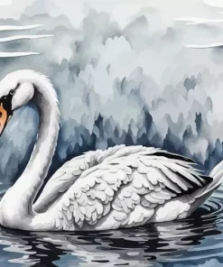 White Swan Diamond Painting