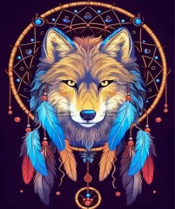Wolf Dream Catcher Diamond Painting