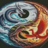 Yin Yang Dragon Diamond Painting