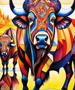 Abstract Buffalo Diamond Painting